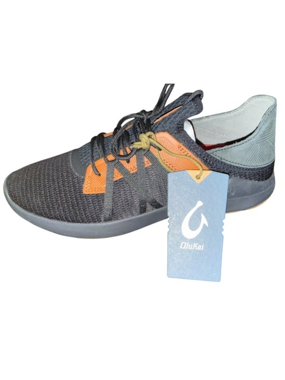 OluKai Mio Li Sneakers Men’s  Lava Rock Black Brown Athletic Comfort Shoes NWT